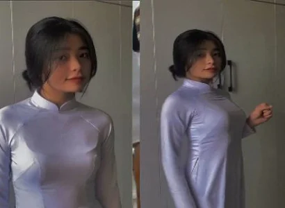 Em nữ sinh áo dài mông tròn phê